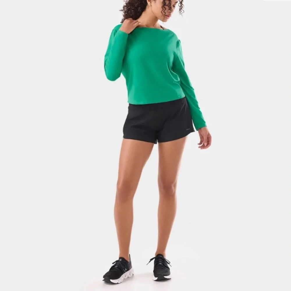 TAVI Brushed Tech Knit Long Sleeve Spring Green Stretch Tee Lrg NWT - Picture 2 of 7